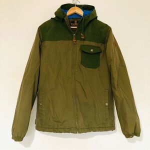Element Men's Olive Green Hooded Jacket with Dark Green Yoke